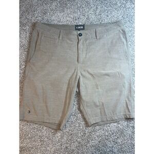Linksoul Men's 36 Boardwalker Performance Khaki Hybrid Shorts Stretch Golf
